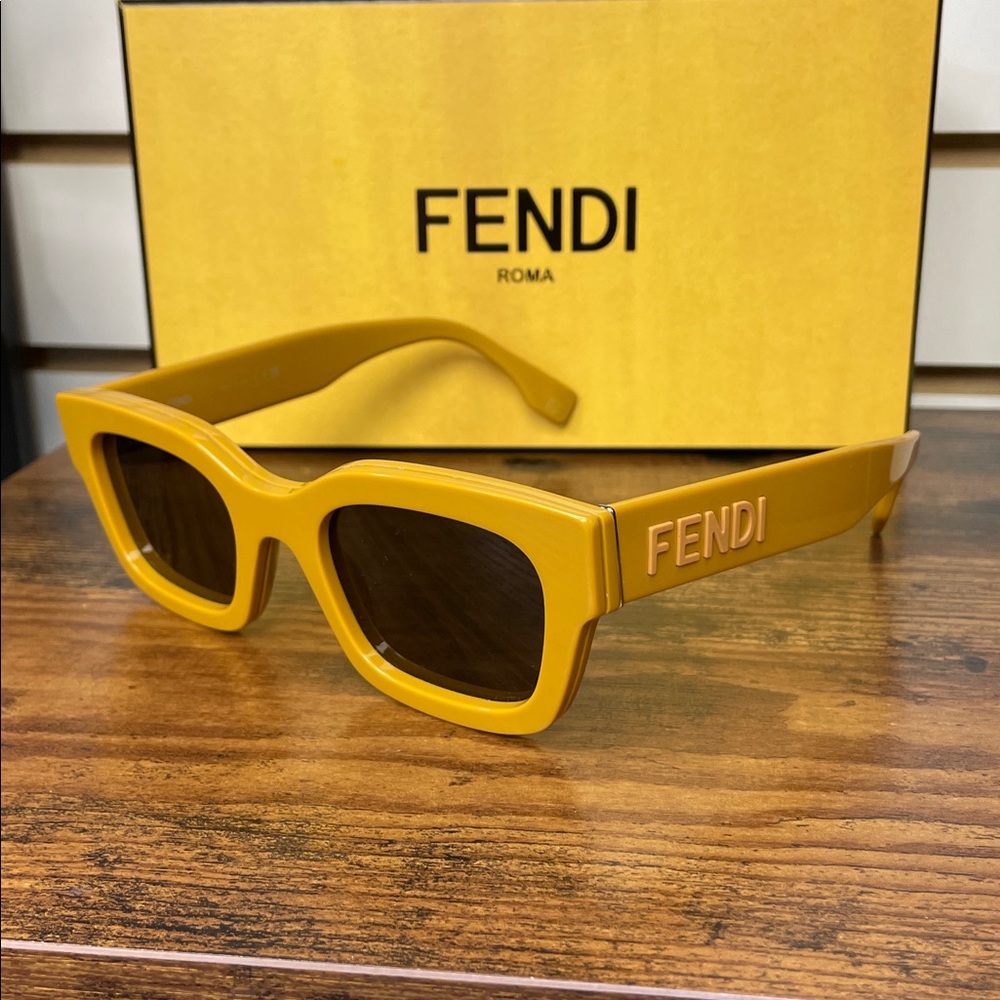 Fendi Mustard Square Sunglasses